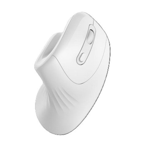 NILOX VERTICAL MOUSE VERTICALE ERGONOMICO CLICK SILENZIOSO 6 PULSANTI 3.200 DPI REGOLABILI BIANCO