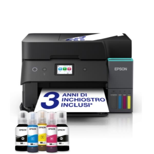 Epson EcoTank ET-4950, Ad inchiostro, Stampa a colori, 4800 x 1200 DPI, A4, Stampa diretta, Nero