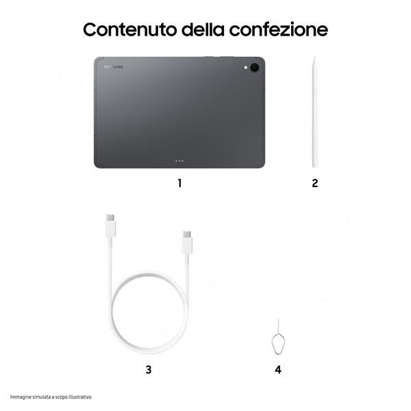 Samsung Galaxy Tab S11 5G Enterprise Edition, 27,9 cm (11?), 2560 x 1600 Pixel, 128 GB, 12 GB, 2,4 GHz, Grigio