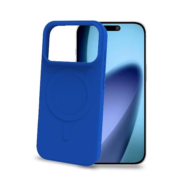 CELLY APPLE iPHONE 17 PRO COVER IN MORBIDO TPU MAGSAFE COMPATIBILE CON RICARICA WIRELESS MAGNETICA BLU