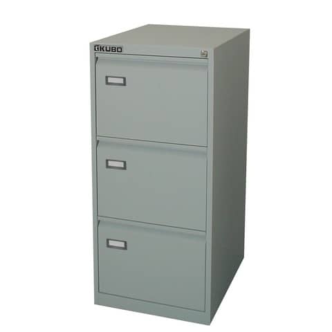 Classificatore Kubo - per cartelle sospese - 3 cassetti - 46 x 62 x 101 cm - grigio - Bertesi