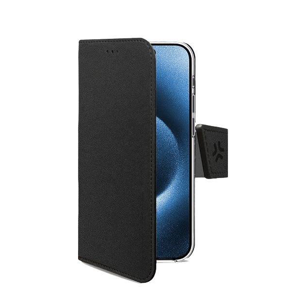 CELLY APPLE iPHONE 17 PRO CUSTODIA Magsafe A LIBRO IN SIMILPELLE CON CHIUSURA FLAP MAGNETICO TASCHINE INTERNE PORTADOCUMENTI E FUNZIONE STAND NERO