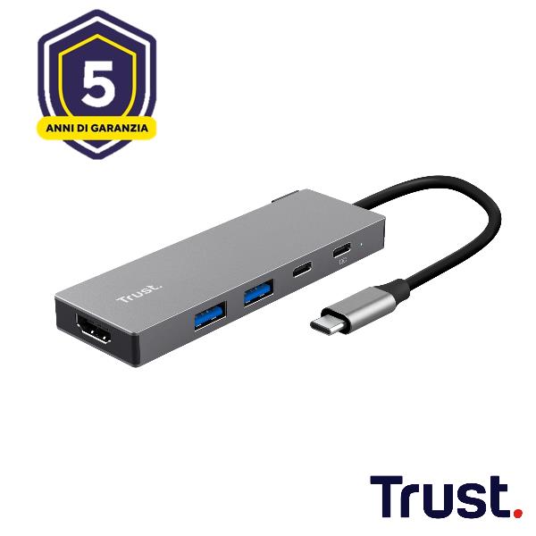 Trust 26062, USB tipo-C, HDMI, USB 3.2 Gen …