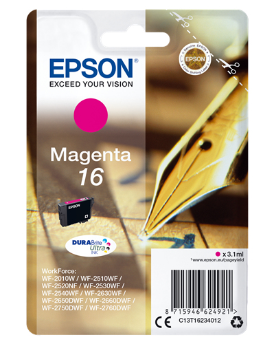 Epson - Cartuccia ink - 16 - Magenta - C13T16234012 - 3,1ml