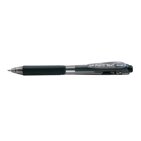 Penna a sfera a scatto Feel It Wow! - punta 1,0 mm - nero - Pentel