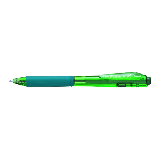 Penna a sfera a scatto Feel It Wow! - punta 1,0 mm - verde - Pentel