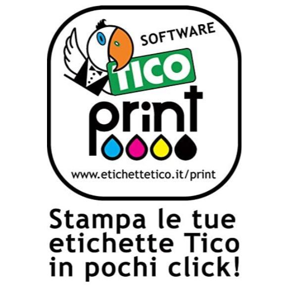 Etichette adesive LP4W - in carta - angoli arrotondati - permanenti - 210 x 148 mm - 2 et/fg - 100 fogli - bianco - Tico