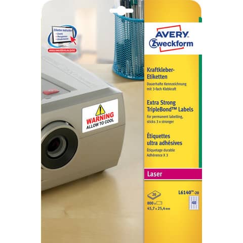 Etichette adesive extra strong L6140 - in poliestere …