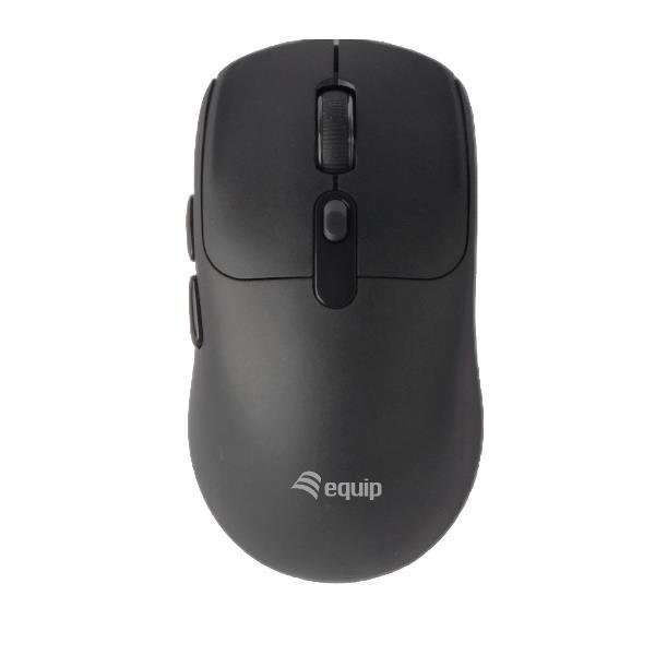Equip 245123, Ambidestro, Ottico, RF senza fili + Bluetooth, 1600 DPI, Nero