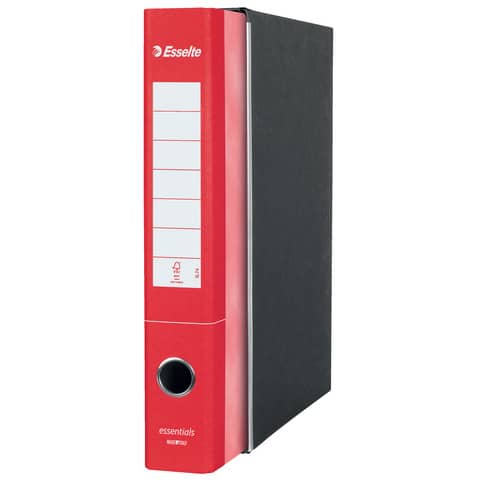 Registratore Essentials G74 - dorso 5 cm - protocollo 23 x 33 cm - rosso - Esselte