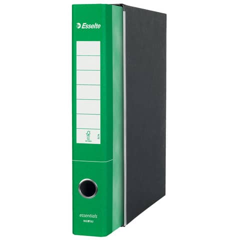 Registratore Essentials G74 - dorso 5 cm - protocollo 23 x 33 cm - verde - Esselte