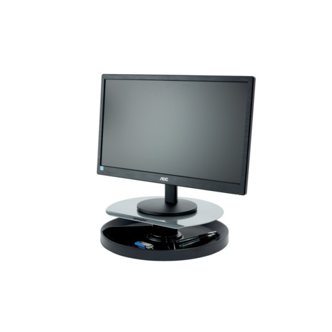 Supporto monitor Spin2 - portaccessori - portata massima 18 kg - nero - Kensington