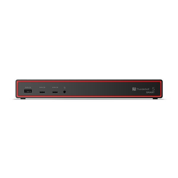 Lenovo ThinkPad Thunderbolt 5 Smart Dock 7500, Cablato, Thunderbolt 5, 180 W, 2500 Mbit/s, Nero, Eclipse Black