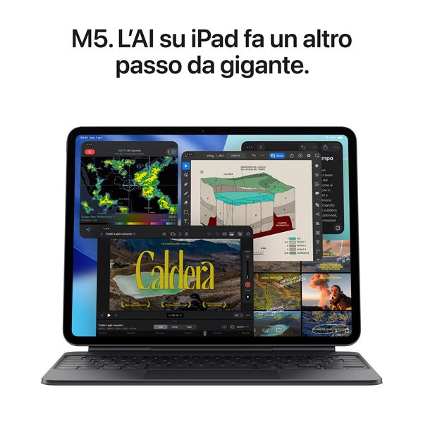 Apple iPad Pro 11ʺ Wi‑Fi 1TB display nanotexture Argento, 27,9 cm (11ʺ), 2420 x 1668 Pixel, 1 TB, 16 GB, iPadOS 26, Argento