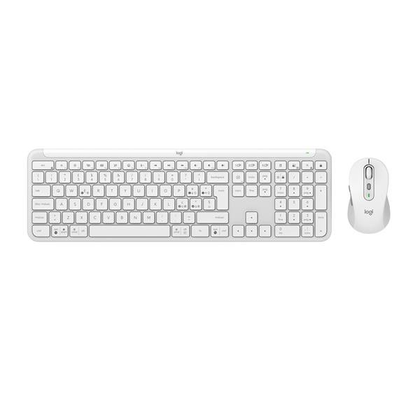LOGITECH MK950 SIGNATURE SLIM COMBO TASTIERA E MOUSE WIRELESS MULTIDISPOSITIVO FINO A 3 LAYOUT ITALIANO QWERY BIANCO
