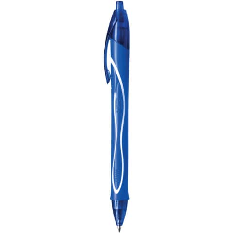 Penna a sfera a scatto Gelocity Quick Dry - punta 0,7mm - blu - Bic - conf. 12 pezzi