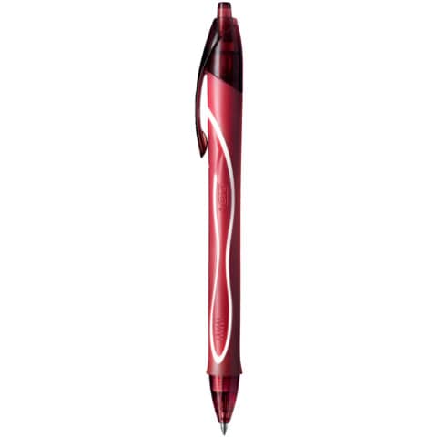 Penna a sfera a scatto Gelocity Quick Dry - punta 0,7mm - rosso - Bic - conf. 12 pezzi
