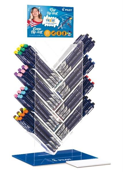 Pilot FriXion - Penna a punta sottile - non permanente - colori assortiti - inchiostro in gel sensibile al calore - 1.3 mm - con gomma (pacchetto di 96)
