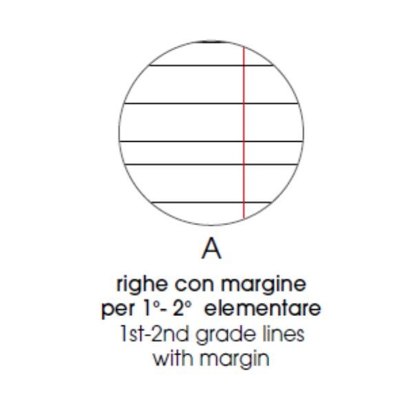 BE MORE CENTUS QUADERNO PUNTO METALLICO 100GR 150X210 mm A5 36 FOGLI A RIGHE 0A COLORI ASSORTITI CONF 12 Pz.