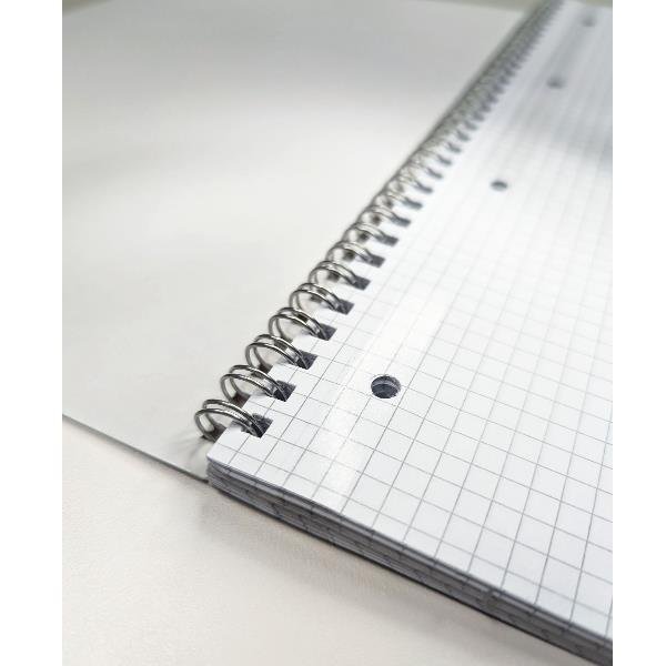 BE MORE RICAMBI RINFORZATI SPIRALATI 90 GR 230X325 mm 60 FOGLI A QUADRETTI 4 mm COLORI ASSORTITI CONF 5 Pz.