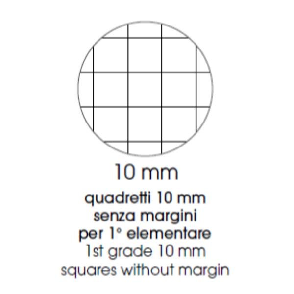 BE MORE CARTONATO COLOR QUADERNO MAXI 80GR 210X297 mm A4 96 FOGLI A QUADRETTI 10 COLORI ASSORTITI CONF 5 Pz.