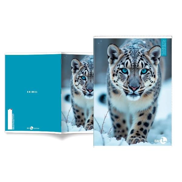 BE MORE ANIMAL QUADERNO PUNTO METALLICO 80GR 210X297 mm A4 20 FOGLI A QUADRETTI 10F SOGGETTI ASSORTITI CONF 10 Pz.