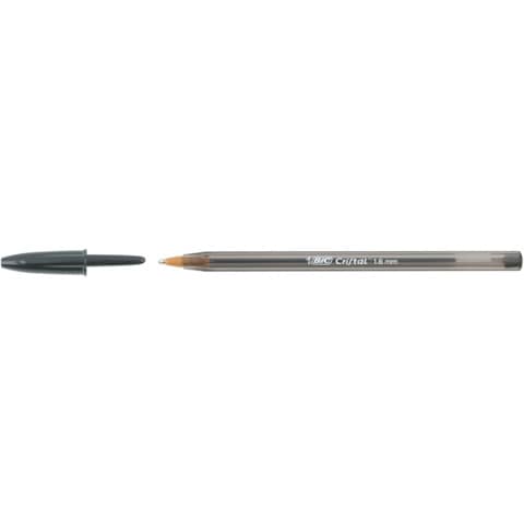 Penna sfera Cristal Large - punta 1,6 mm - nero - Bic - conf. 50 pezzi
