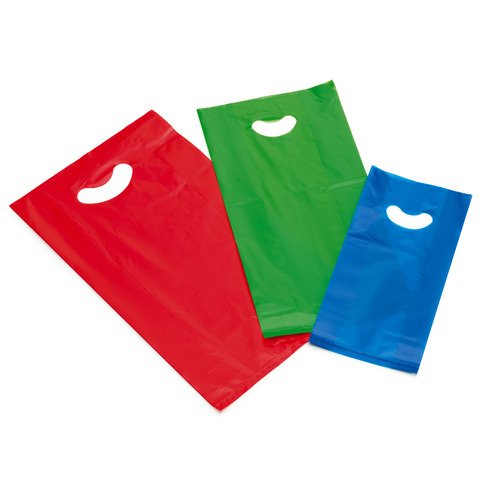 FAVORIT BUSTE CON MANICO IN PLASTICA 32X14 CM COLORI ASSORTITI CONF 125 Pz.