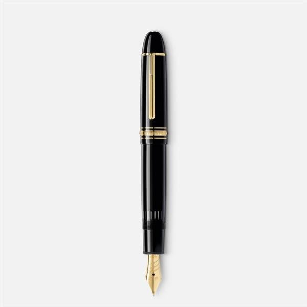 MONT BLANC MEISTERST CK 149 CALLIGRAPHY PENNA STILOGRAFICA CORPO IN PREGIATA RESINA NERA PENNINO IN ORO MASSICCIO 18 K CONFEZIONE REGALO