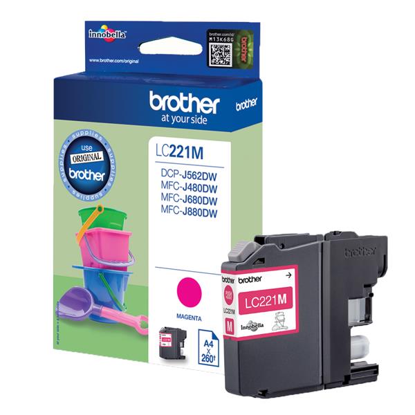 Brother - Cartuccia - Magenta - LC221M - 260 pag