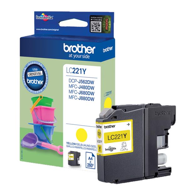 Brother - Cartuccia - Giallo - LC221Y - 260 pag