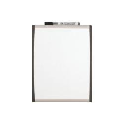 Nobo Quartet - Lavagna bianca - montabile a parete - 280 x 215 mm - magnetica - cornice nero/argento