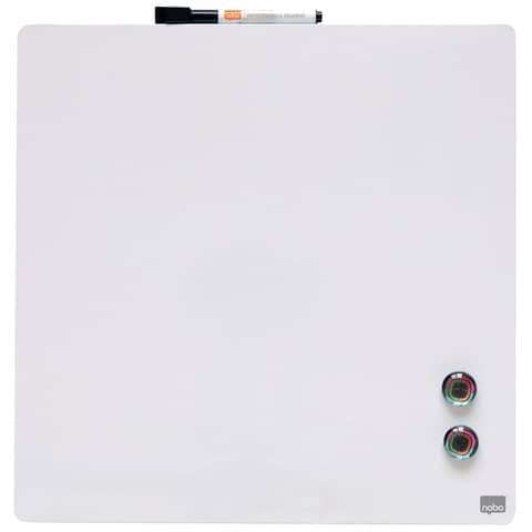 Quartet - Lavagna bianca - quadrato - 360 x 360 mm - magnetica - bianco