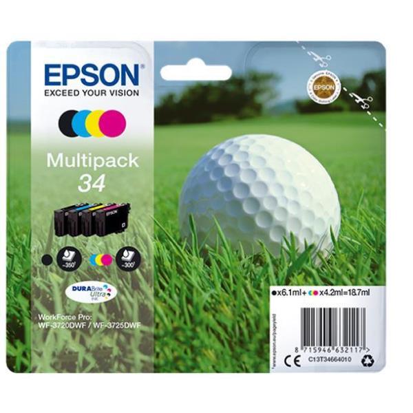 Epson - Cartuccia ink - 34 - C/M/Y/K - C13T34664010 - C/M/Y 4,2ml - K 6,1ml