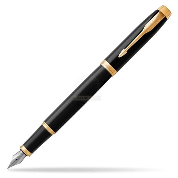 PARKER IM BLACK GT PENNA STILOGRAFICA PENNINO F CORPO LACCATO NERO CON DETTAGLI IN ORO INCHIIOSTRO BLU CONFEZIONE REGALO