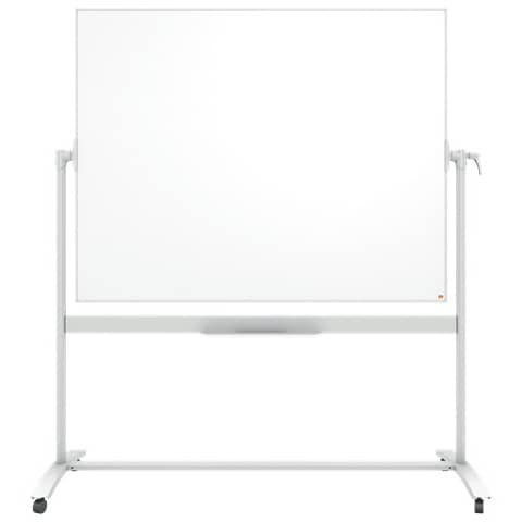 Nobo Classic Nano Clean - Lavagna bianca - a pavimento - 1500 x 1200 mm - acciaio - magnetica - fronte e retro - mobile
