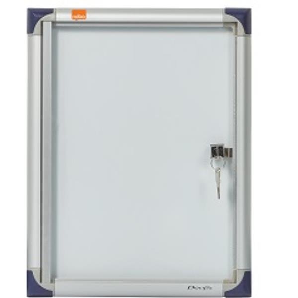 Nobo Extra - Bacheca chiusa - montabile a parete - 335 x 230 mm - A4 - magnetica - bianco
