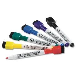 Quartet ReWritables - Marcatore - non permanente - nero, rosso, blu, verde, giallo, viola - fine - con gomma (pacchetto di 6)