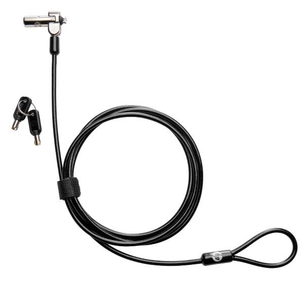 HP NANO MK LOCK KENSINGTON CAVO DI SICUREZZA IN ACCIAIO RIVESTITO CON LUCCHETTO 1.83 MT NERO
