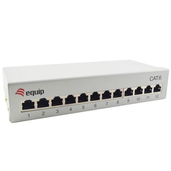 EQUIP CAT.6 PATCH PANEL 12-PORT DESKTOP