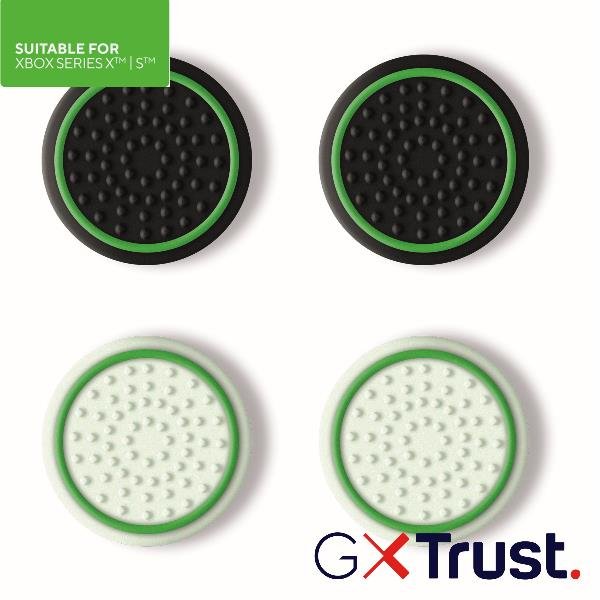 TRUST GXT266 4-PACK THUMB GRIPS XBOX GOMMINI ANISCIVOLO PER POLLICE PER I JOYSTICK DEL CONTROLLER BIANCO/NERO