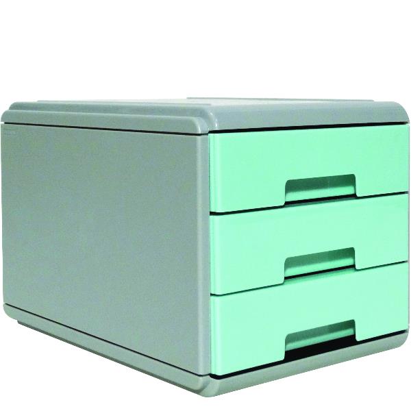Mini Cassettiera Keep Colour Pastel - 17 x 25,4 x 17,7 cm - grigio/azzurro - Arda