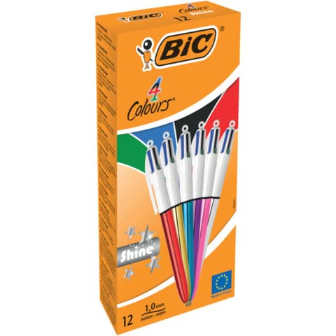 Penna sfera scatto multifunzione 4 Colours Shine - …