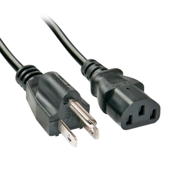 Lindy - Cavo di alimentazione - NEMA 5-15P (P) a IEC 60320 C13 - 110 V c.a. V - 2 m - stampato - nero - USA