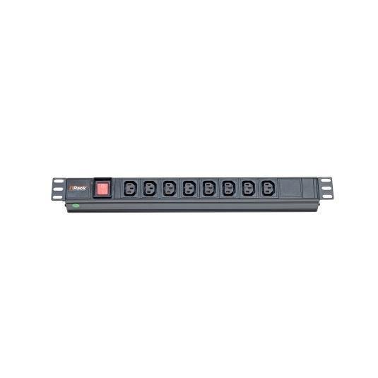 ITRack PDU 1U 8 PRESE C13 CON INTERRUTTORE LUMINOSO