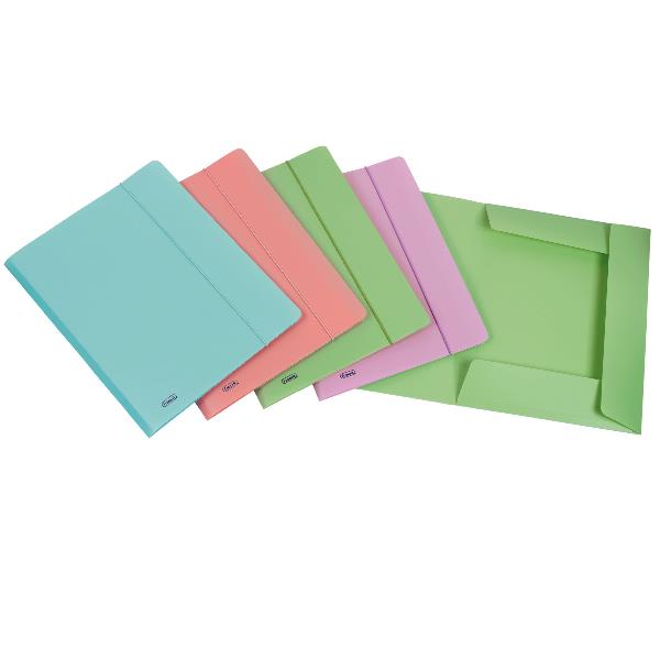 Cartella 3 lembi con elastico Pastel - 24 …