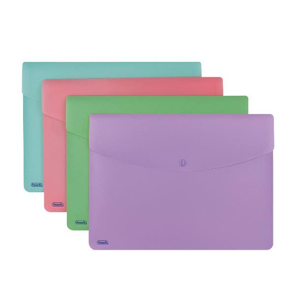 Busta con bottone Pastel - A4 - PP …