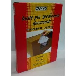 Markin - Busta postale - size C5N - 165 x 225 mm - apertura laterale - trasparente