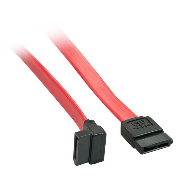 Lindy - Cavo SATA - Serial ATA 150/300/600 - SATA a SATA angolazione - 70 cm - rosso