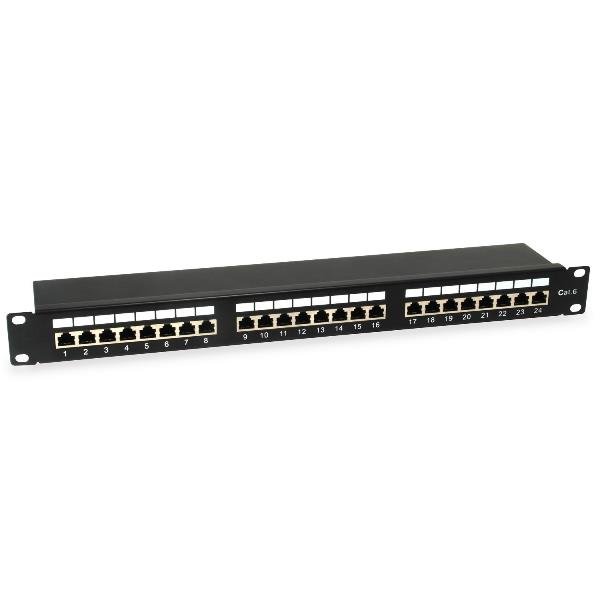 EQUIP 24-PORTS CAT.6 SHIELDED PATCH PANEL